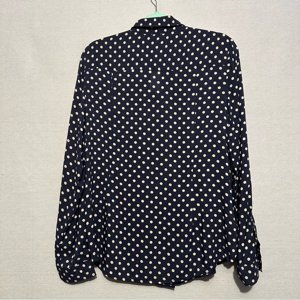 NWT LOFT Polka Dot Button Down Blouse - size M - Picture 2 of 6